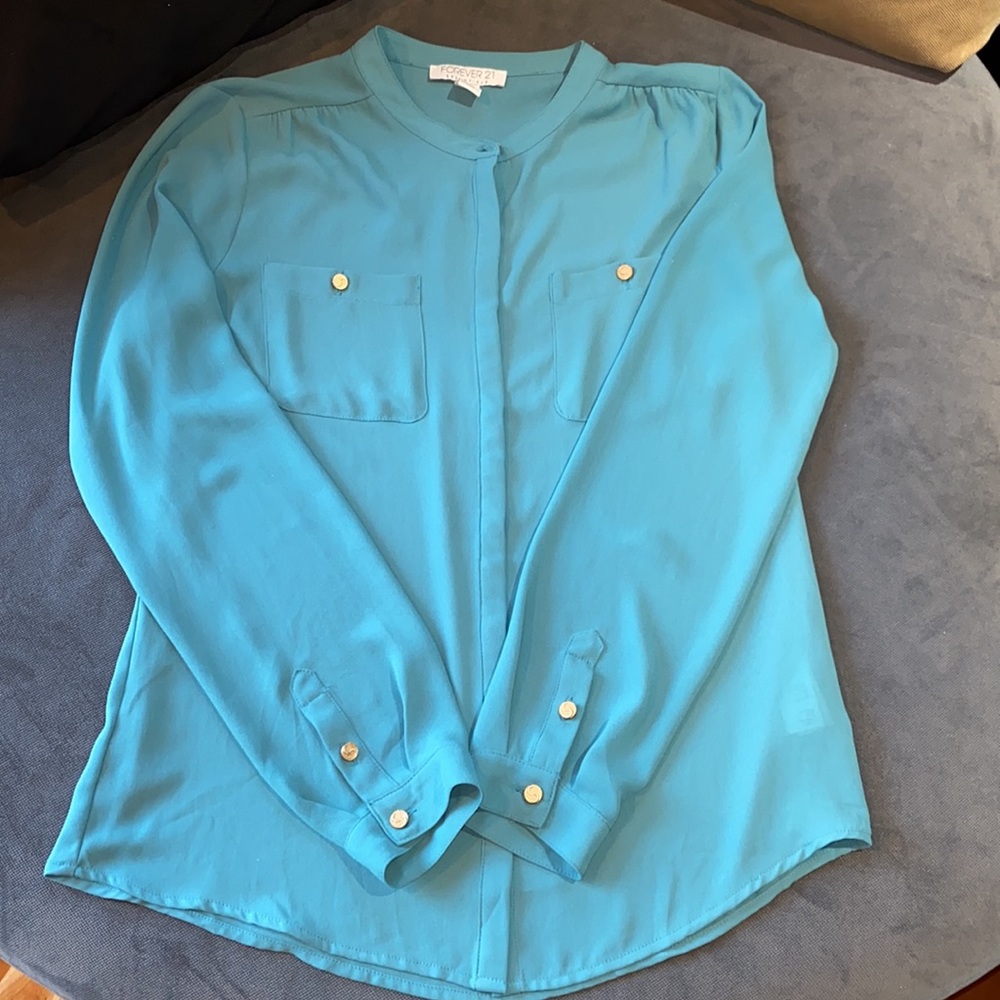 Forever21 Essentials Front Button Top. - image 4